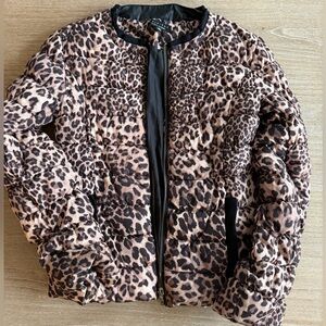 Twin-Set Kids Leopard Print Puffer Jacket